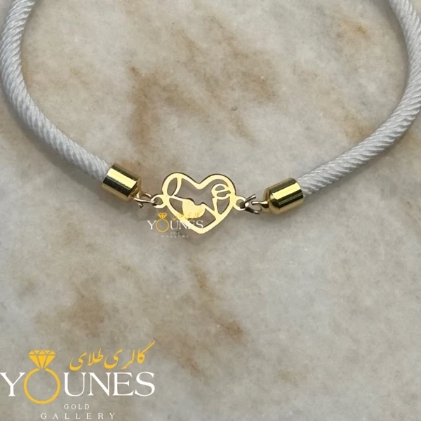 دستبند قلب لاو ( love ) طلا لیزری